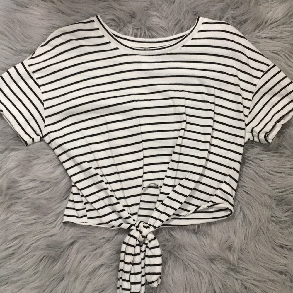 black and white striped shirt